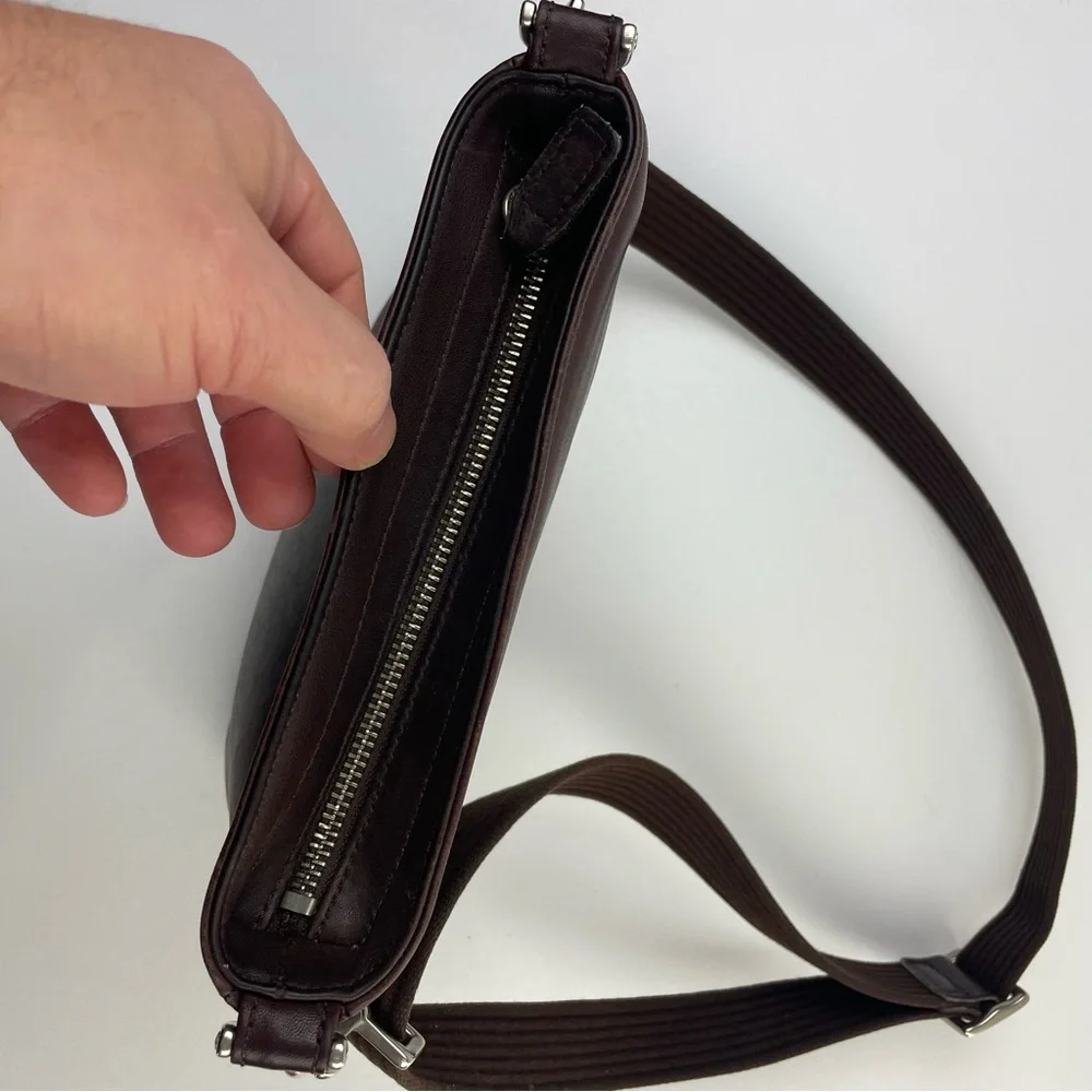 Vintage Coach Crossbody Slim Saddle Bag Brown
